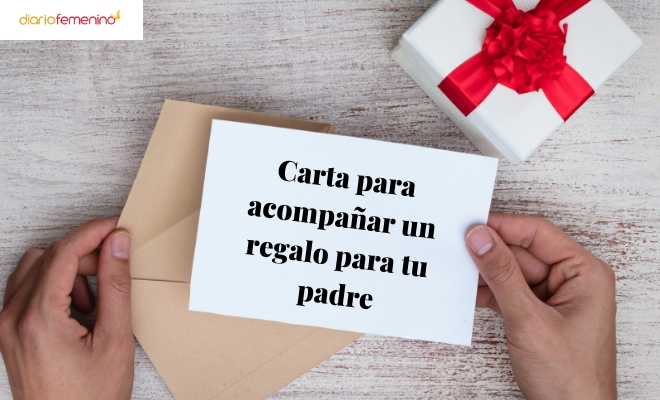 Carta para acompañar un regalo en el Día del Padre